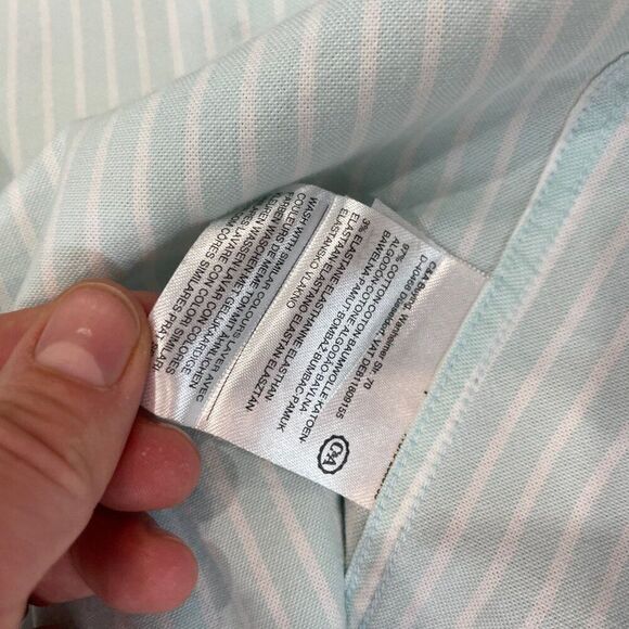 Angelico Litrico Cotton Slim Fit White Blue Striped shirt XXL or 45-46 - Picture 3 of 7